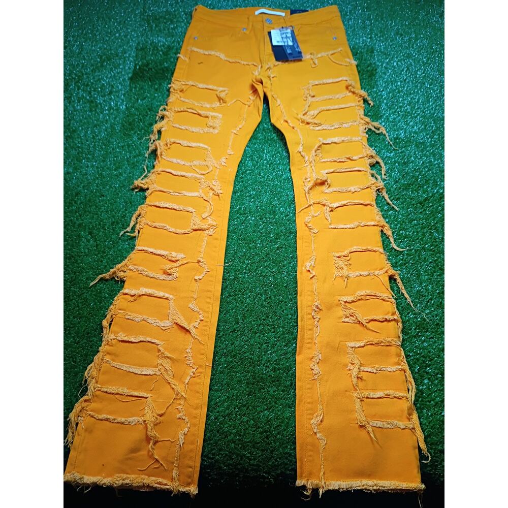 Kloud9 New York Orange Stack Fit Jeans - Size 32x38 NWT